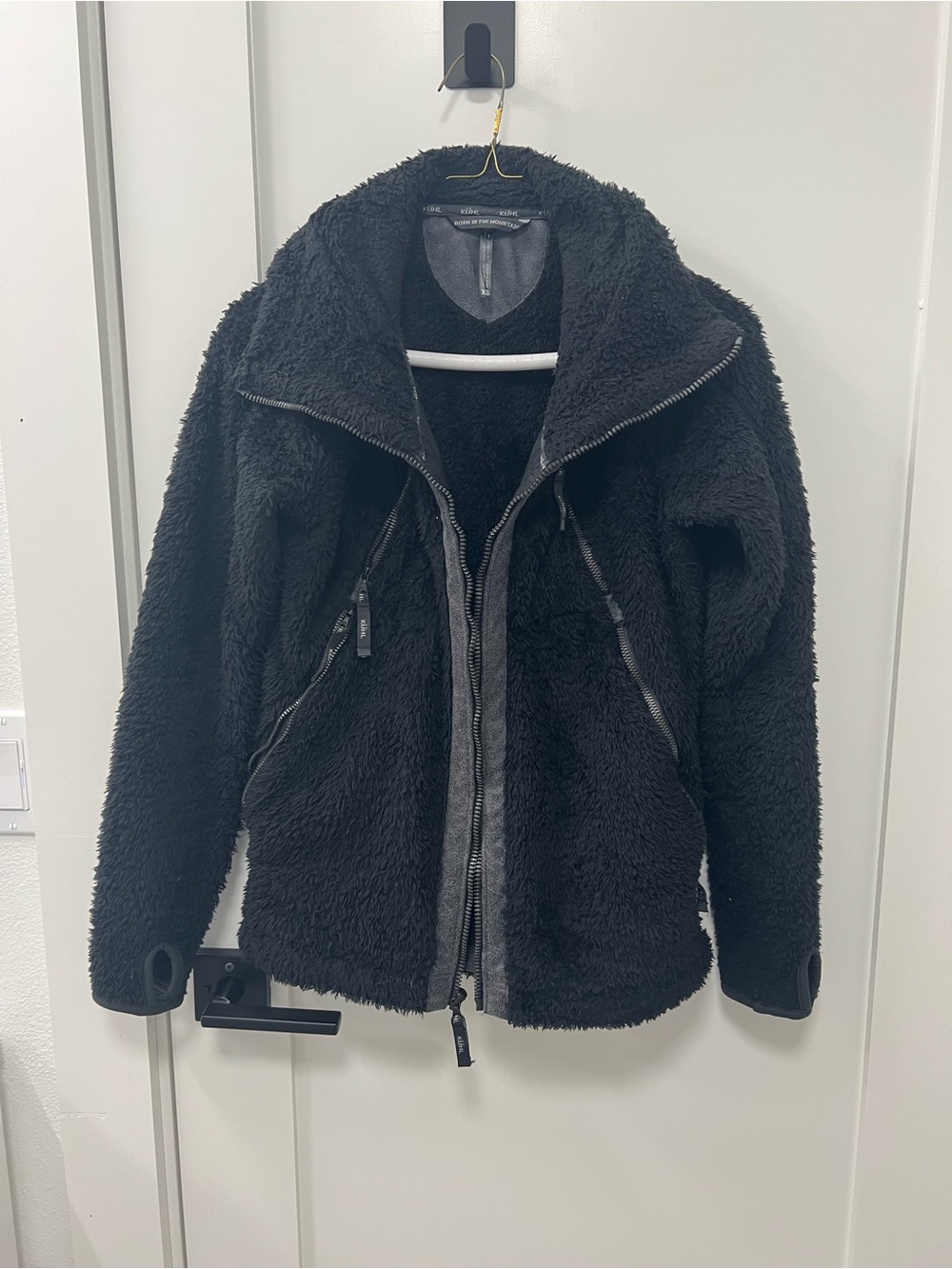 Kuhl Black Fleece Sherpa Bomber Jacket
